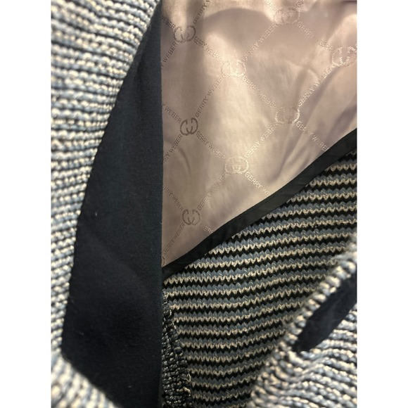 Gerry Weber Women's Blue White Textured Blazer Jacket Size 14 - Picture 8 of 10